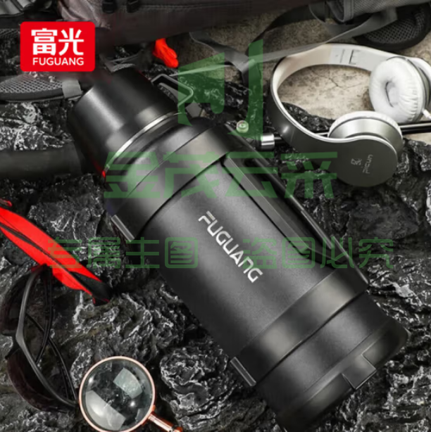 富光 FGZ200343200保温壶大容量保温暖瓶车载水壶杯真空旅行壶3.2L黑色