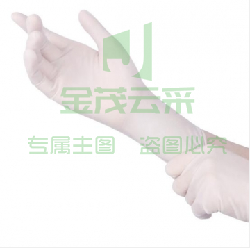 一次性乳胶手套 检查手套 无粉 白色乳白橡胶手套 100只/盒