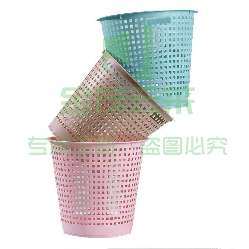 茶花 塑料垃圾桶镂空卫生间厨房大号客厅卧室 中号废纸篓1205颜色随机