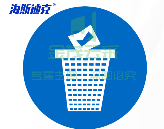 海斯迪克 HK-5128 物品定位贴 5S管理标志 5cm 办公规范标签 垃圾桶贴 5个装
