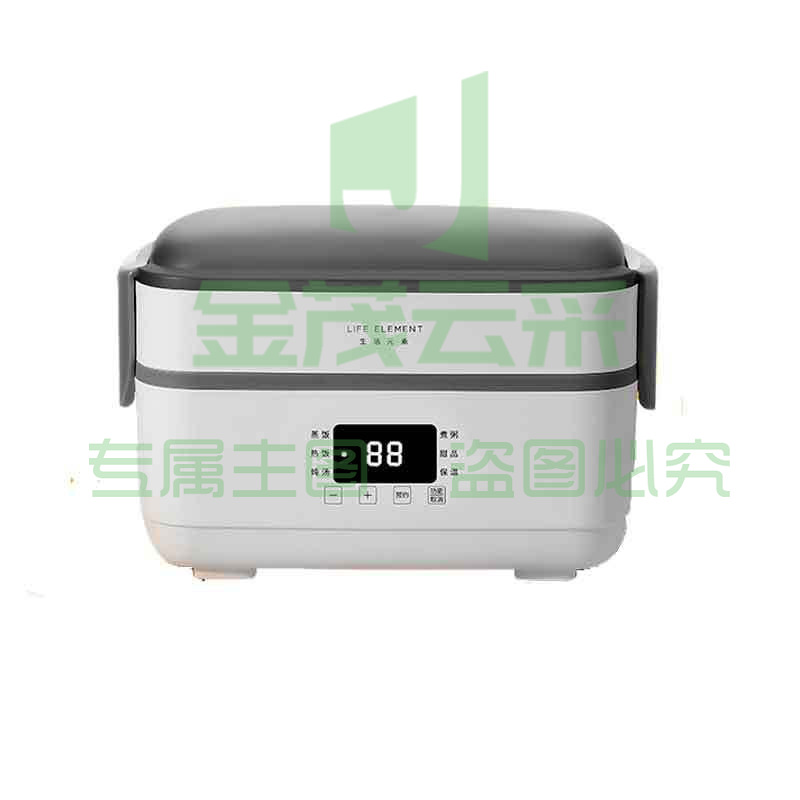 生活元素（LIFE ELEMENT）插电式电热饭盒 保温饭盒 双层不锈钢内胆 1.5L三胆 F36