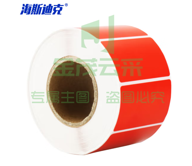 海斯迪克 彩色三防热敏纸 不干胶条码纸 红色 60*40*800张 H-196