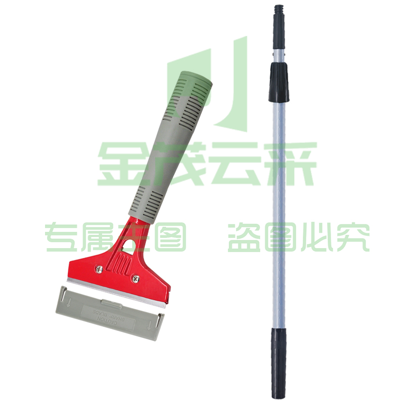 白云清洁（baiyun cleaning）PB1009 清洁铲刀+120CM伸缩杆 玻璃清洁工具