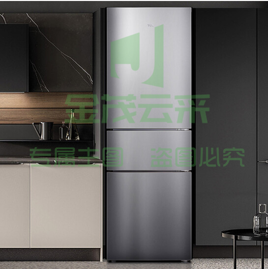 TCL 210升三门风冷养鲜冰箱风冷无霜三门小型冰箱 智慧控温 小型便捷 37分贝低音小冰箱BCD-210TWZ50