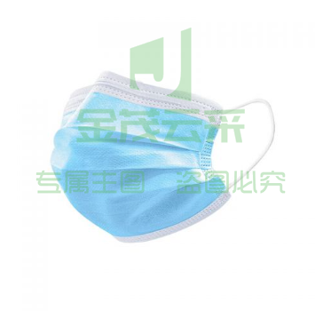 一次性儿童口罩透气轻薄儿童学生3层防护挂耳式 10只/袋 蓝色 单只价