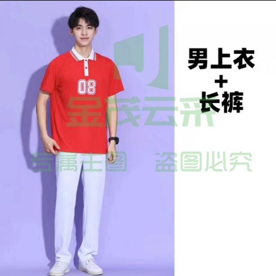 啦啦队服装  男款上衣+长裤