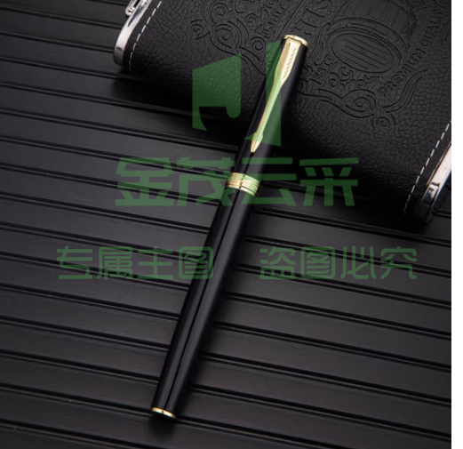 英雄（HERO）宝珠笔 商务办公签字笔 E609  亮黑-套装