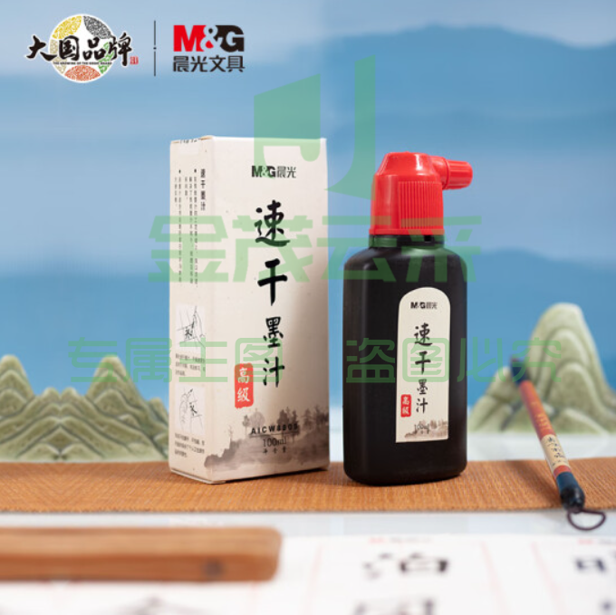 晨光(M&G)文具100ml高级速干墨汁 创作墨汁 文房四宝学生书法绘画墨水 单瓶装AICW8805