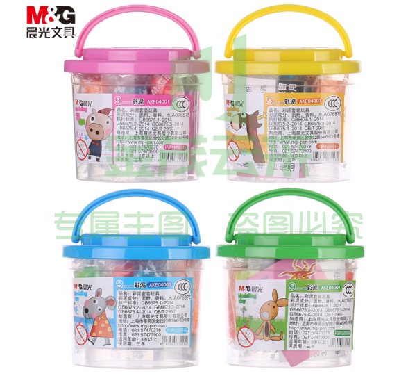 晨光 (M&amp;G)文具9色桶装彩泥