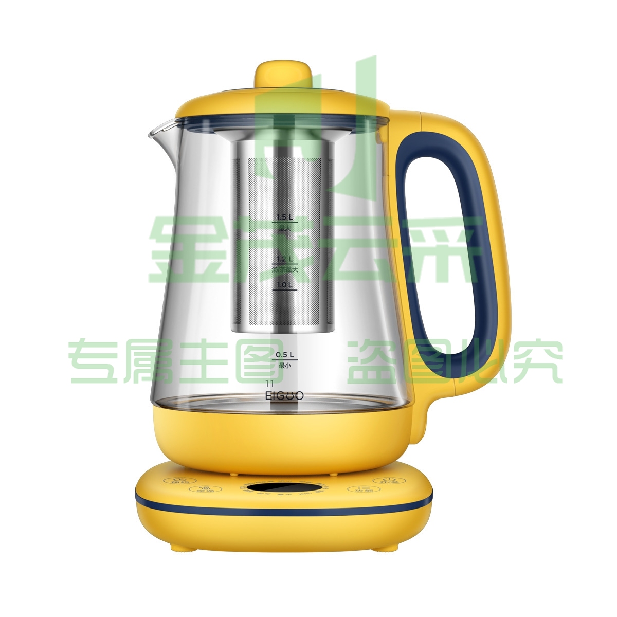 美的(Midea)MK-YS15C207  养生壶电水壶  1.5L多功能  煮茶壶煎药壶  加厚玻璃  分体式  全自动防干烧  TJHX04281647121776