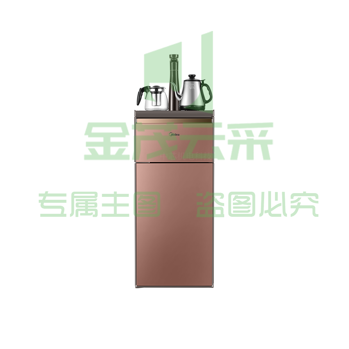 美的(Midea)茶吧机饮水机家用高端客厅用下置式桶装水一体柜智能饮水器YR1609S-X