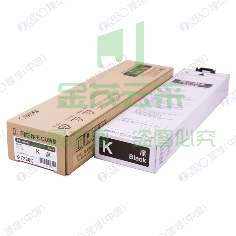 理想 (RISO)闪彩印王GD黑油墨 (S-7280C) 适用于GD系列机型 每盒一支