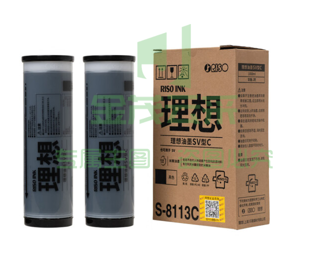 理想 RISO SV黑油墨(S-8113C)适用于:SV全系列机型(除租赁机 )