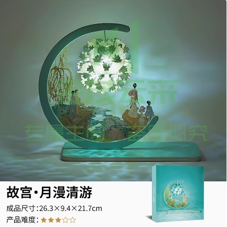  diy纸雕灯文创小夜灯 中式手工创意生日礼物摆件女生