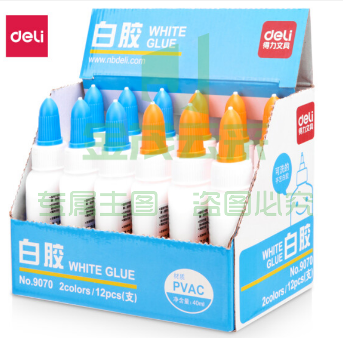 得力 9070 手工白胶(混)(瓶) GDSM 白乳胶40ml