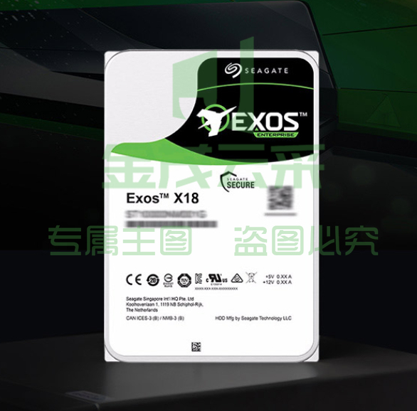 希捷(Seagate)ST16000NM000J 16TB 256MB 7200RPM 企业级硬盘 SATA接口 希捷银河Exos X18系列 氦气