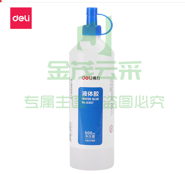 得力(deli)500ml专用液体胶水 高粘度 透明无色 6357