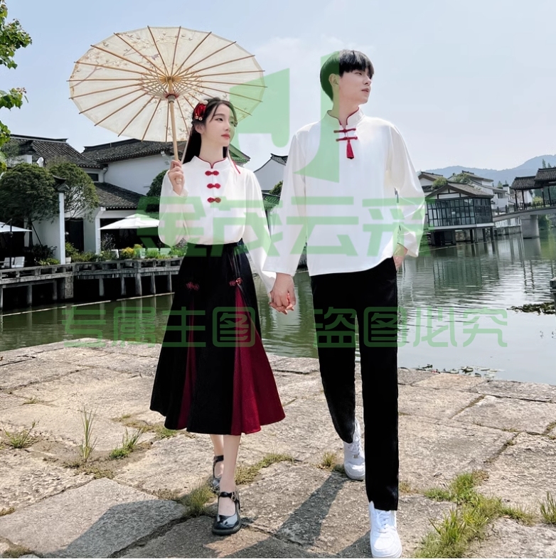 民国风班服高中初中学生毕业照套装中国风合唱舞蹈比赛演出服