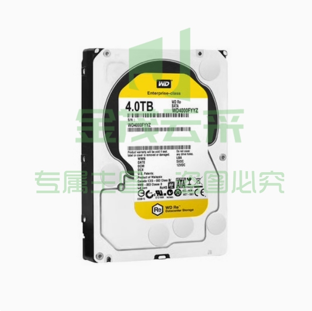 西部数据WD4000FYYZ 企业级硬盘7200转SATA3垂直3.5 西数4TB WD4000FYYZ 企业级黑盘