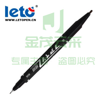 LETO乐途 Leto PM-120 小双头 记号笔勾线笔绘图笔漫画笔纸箱笔油性笔 黑色 单支价格