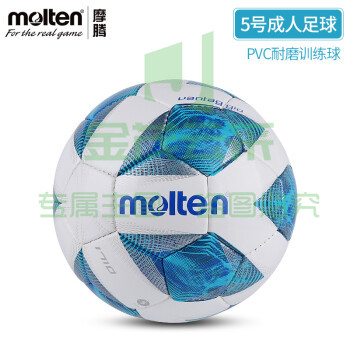 摩腾（MOLTEN）足球成人手缝PVC学生儿童训练耐磨足球1711 F5A1711白蓝【5号标准男子】
