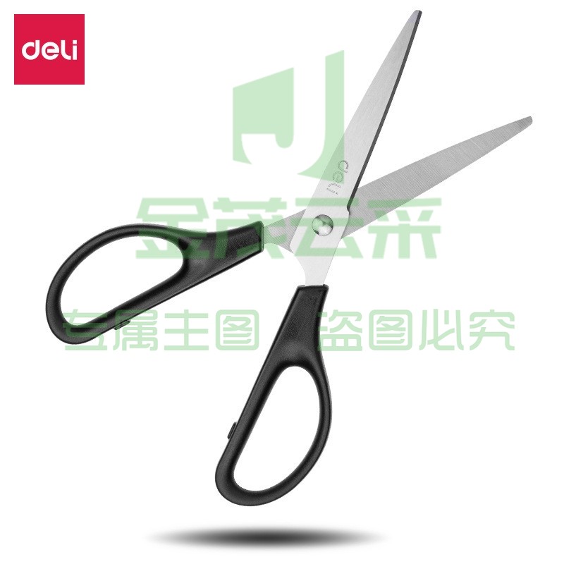 得力(deli)170mm 黑色0603 办公家用生活剪刀  办公用品 生活剪刀 手工剪纸刀