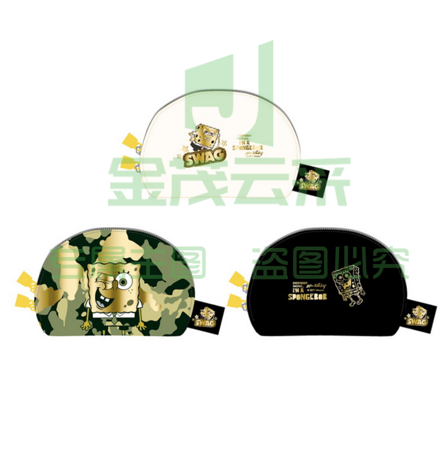 晨光QPB95455笔袋     海绵宝宝笔袋    D款笔袋    混色笔袋    创意笔袋     单个装