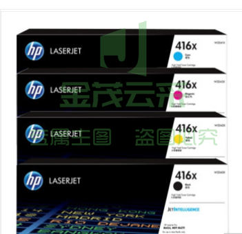 惠普（HP）416X 高容硒鼓四色套装（黑色+彩色）（适用于M454nw/454dw/454dn/M479dw/M479fdw/M479fnw系列) 