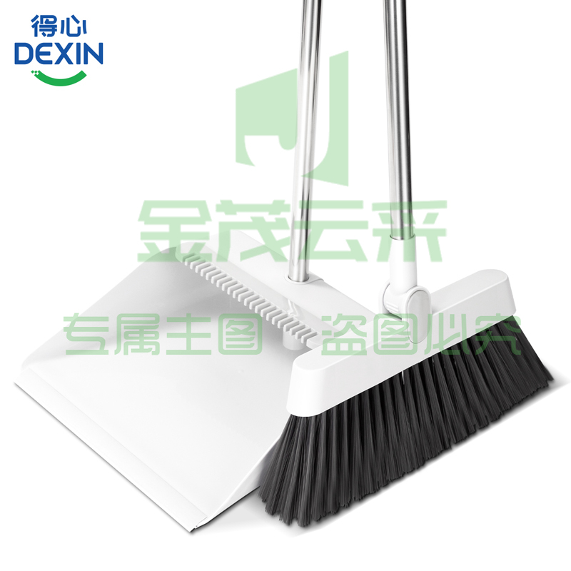 得力得心LQ580-扫把套装(带齿梳)(灰色)(扫把簸箕1套)