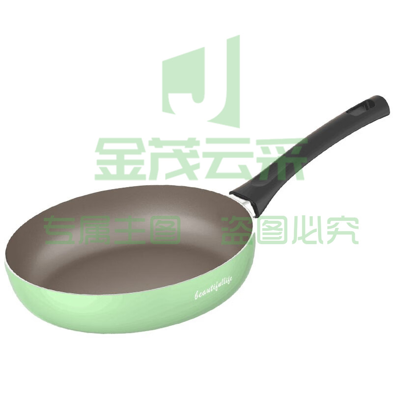 爱仕达（ASD）煎锅麦饭石色不粘煎蛋锅牛排锅轻油少烟平底锅 明火适用 JL24G2TG-BG 24cm