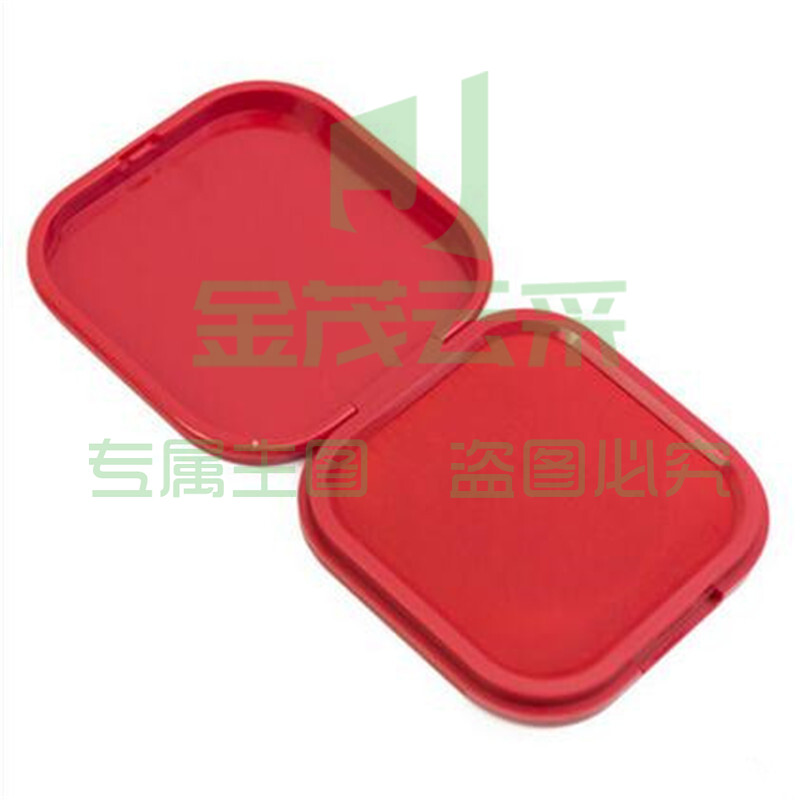 晨光财务光敏印油红色圆形透明蓝色快干印台秒干印台公司章盖章印泥 翻盖印台便携式【76*76mm】AYZ97528 1个