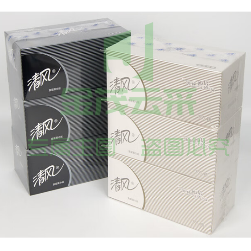 清风2层200抽简约盒装面巾纸