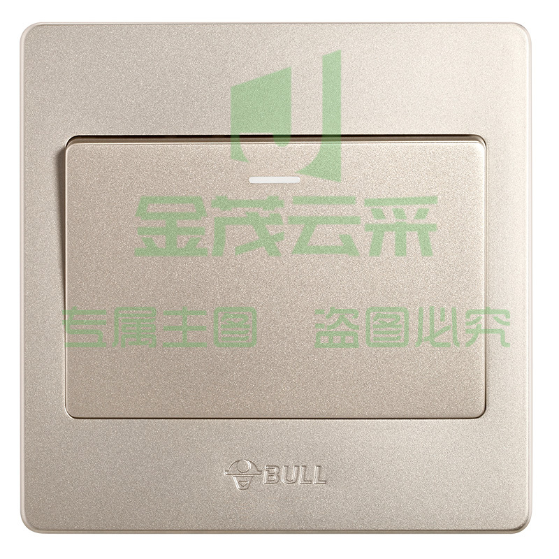公牛(BULL) 开关插座 G07系列 一开单控开关86型面板G07K111C(U6) 香槟金 暗装