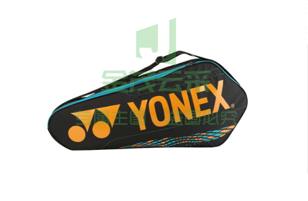 YONEX尤尼克斯羽毛球包单肩斜跨背包三支装大容量时尚BA42123CR-193驼金色