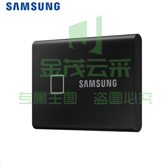 三星 2TB Type-c USB 3.2 移动固态硬盘(PSSD) T7 Touch 黑色 NVMe传输 1050MB/s 指纹识别