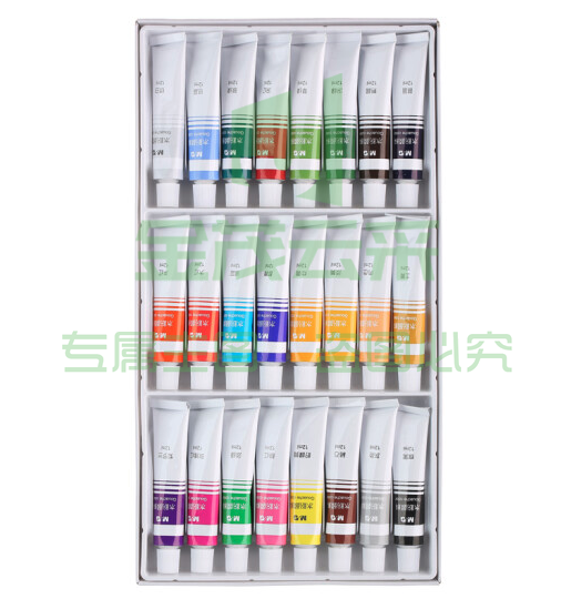 晨光(M&amp;amp;G)文具12ml/24色水粉颜料 美术专用水粉画颜料 学生写生绘画工具APL97608