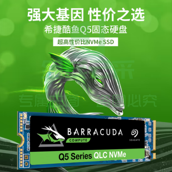 希捷(Seagate)2TB固态硬盘 PCIe NVMe SSD 希捷酷鱼Q5 ZP2000CV3A001/ZP2000CV30001