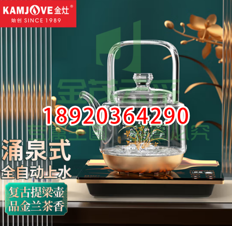 全自动涌泉上水电热水壶  金灶(KAMJOVE ) 玻璃煮水壶烧水壶电茶炉H17