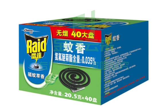 雷达 (Raid)盘香 40盘*20.5g 驱蚊草香型 驱蚊草香型 无烟 蚊香 灭蚊 防蚊虫 室内