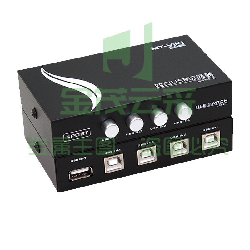 迈拓维矩MT-1A4B-CF usb打印机共享器4口四进一出打印机切换器4进1出