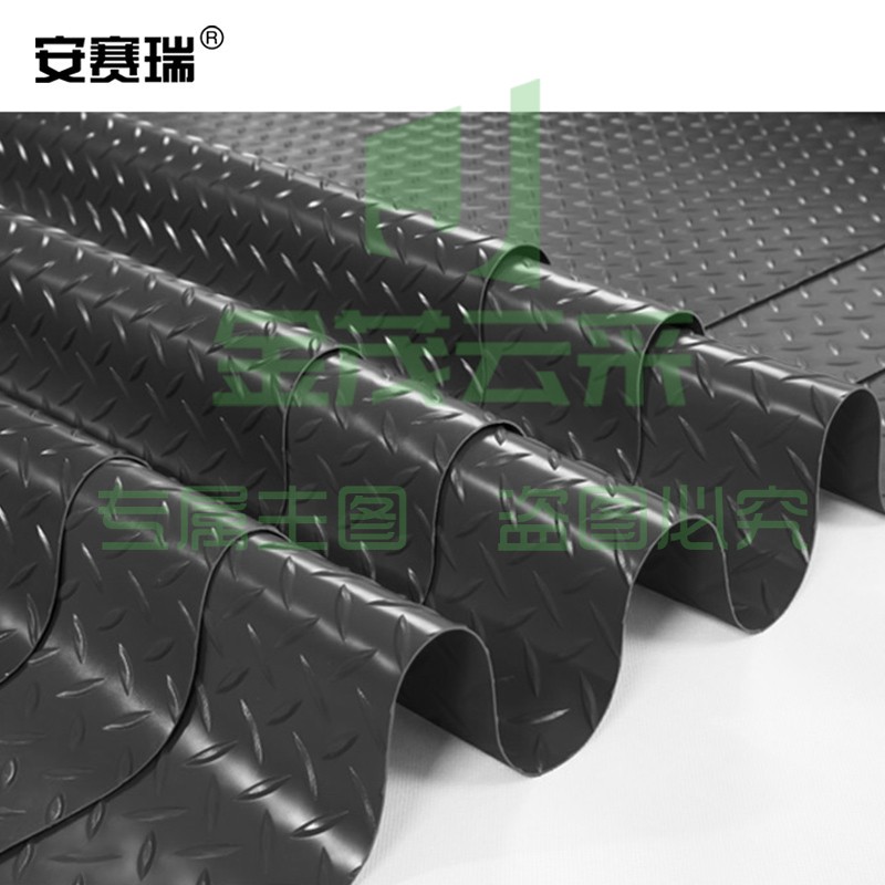 安赛瑞(SAFEWARE) 5KV高压绝缘地垫(1×5m)配电室安全操作绝缘地垫 配电房绝缘胶皮地垫黑色轮胎纹 17318