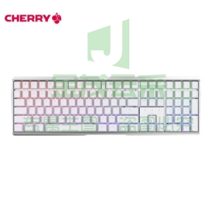 樱桃(Cherry)MX3.0S RGB G80-3874HYAEU-0 机械键盘 有线键盘 全尺寸 无钢板RGB灯效 白色 红轴