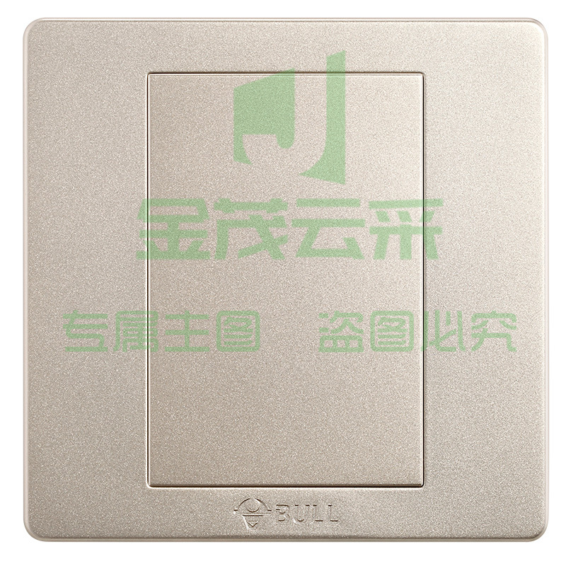 公牛(BULL) 开关插座 G07系列 防溅盒面板白板 86型面板G07B101(U6) 香槟金 暗装
