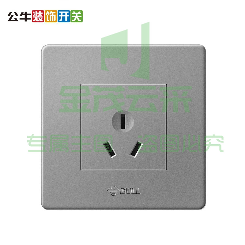 公牛(BULL) 开关插座 G07系列 三孔墙壁插座 86型面板G07Z103 星空灰 暗装
