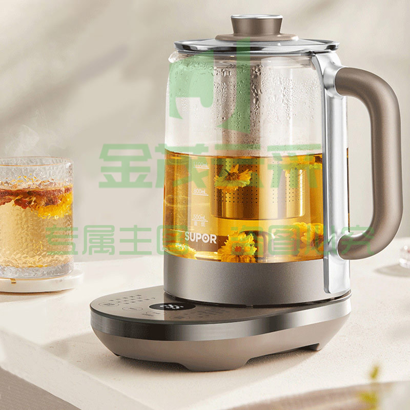苏泊尔（SUPOR）养生壶 1.5L煮茶器花茶壶 玻璃电茶壶 电水壶烧水壶电热水壶 保温煮茶壶 搅拌熬煮 SW-15YT06 