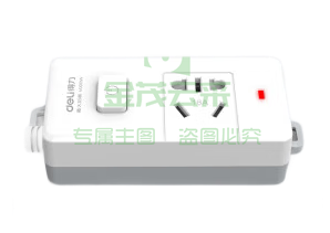 得力18277(0.5)延长线插座_1组_0.5米_PVC袋装(白)(只)