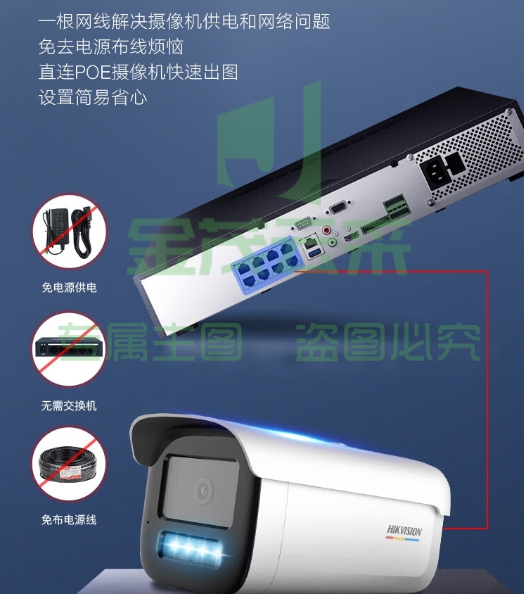 海康威视高清硬盘录像机 poe供电 NVR网络4盘监控主机（无硬盘） 智能4盘【8路POE】7908N-Z4/8P/X