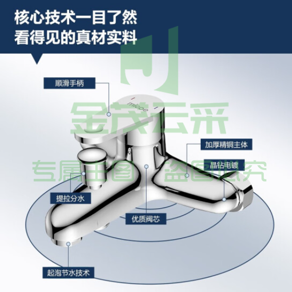 四季沐歌（MICOE） 面盆水龙头304不锈钢冷热360°旋转浴室卫生间洗手洗脸台盆龙头 C200V-1