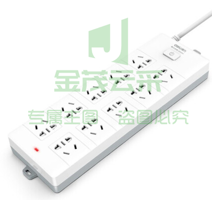 得力18275-05插座_10组_5米_PVC袋装(白)(只)