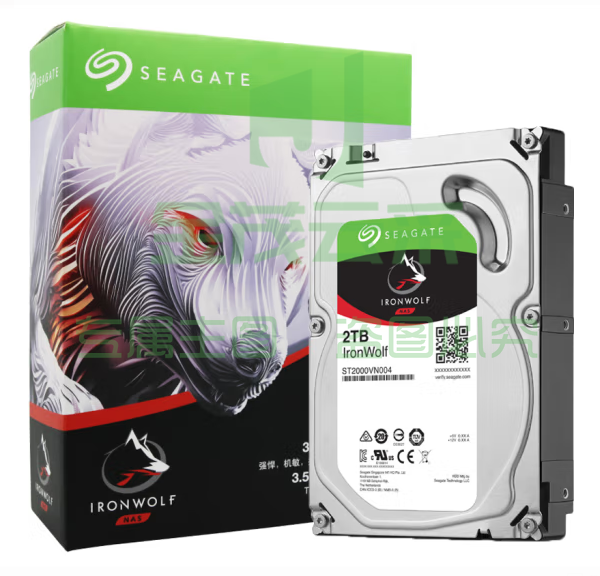希捷（SEAGATE）2TB 5400rpm【ST2000VN003】 NAS硬盘 PMR CMR垂直磁记录 网络存储 SATA 希捷酷狼 数据恢复